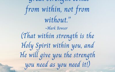 It Is God Who Gives Strength & Power
