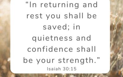 Maybe It’s Time to Be Still and Allow Him…