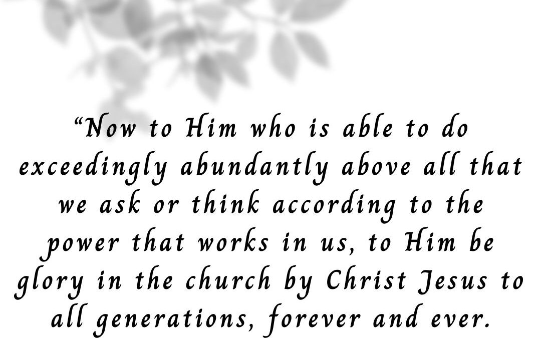 Trust Him ~ There Are No Limits to What He Can Do