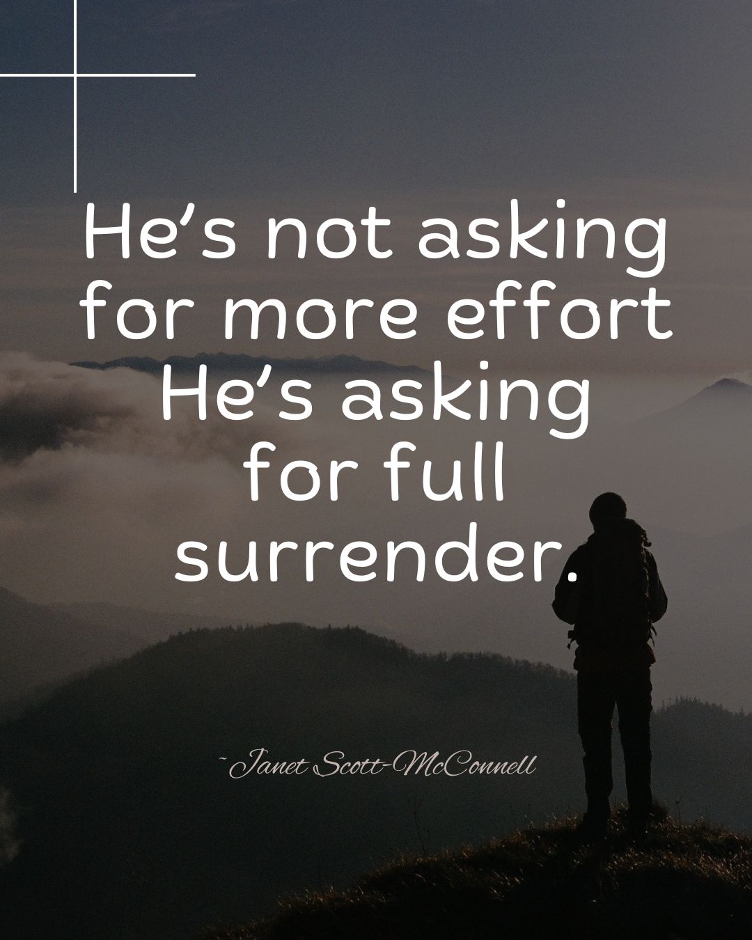 He’s not asking for more effort…